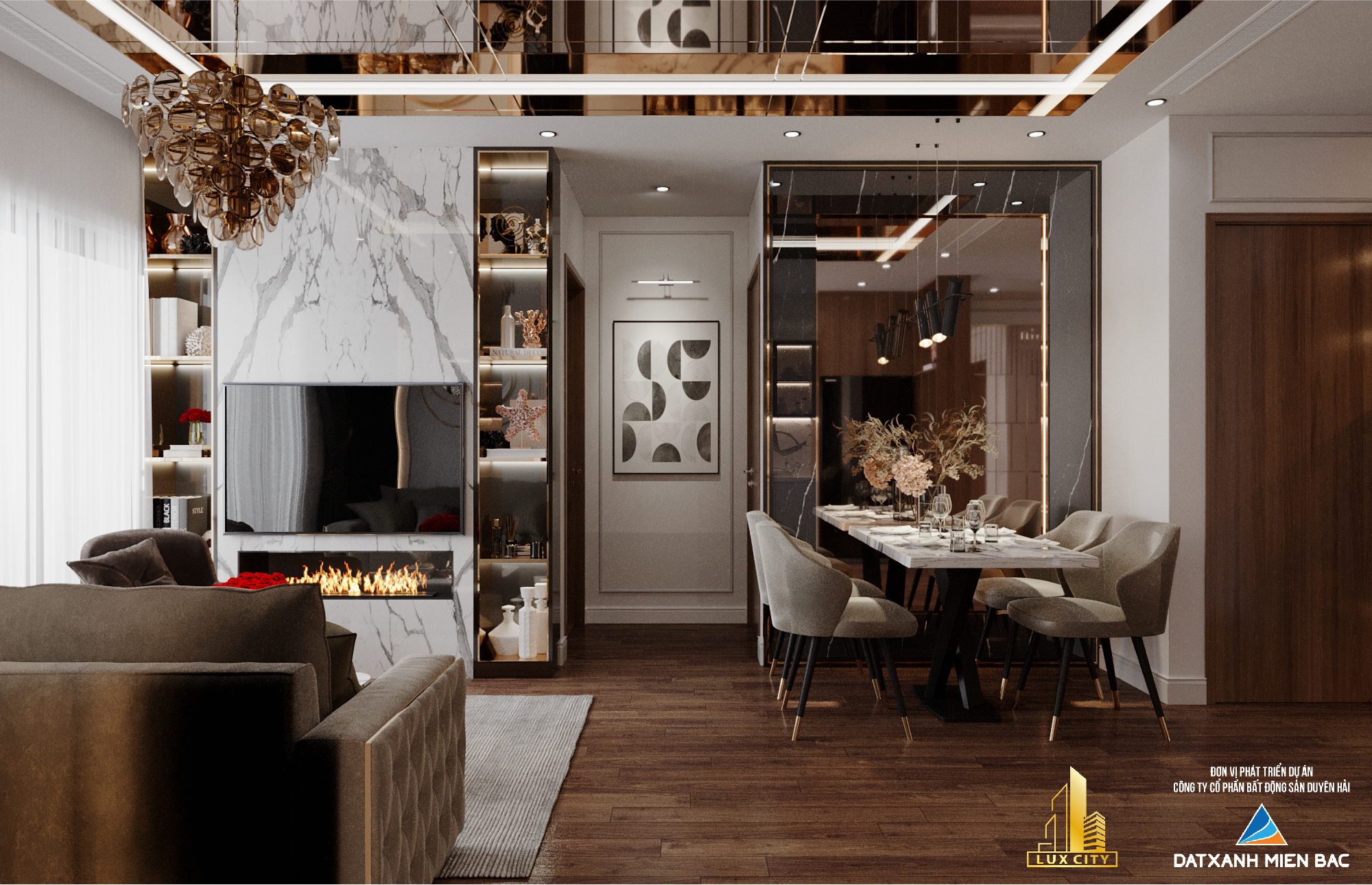 Thiết kế căn hộ mẫu Luxcity Cẩm Phả