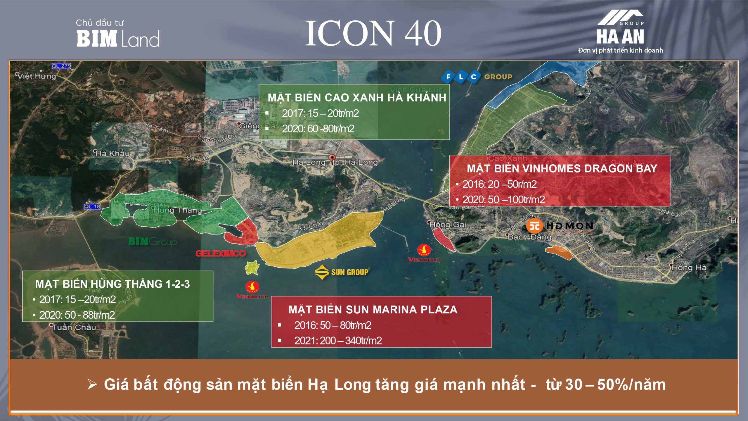tiềm năng tăng giá icon40 hạ long