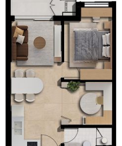 Layout căn hộ 1 PN