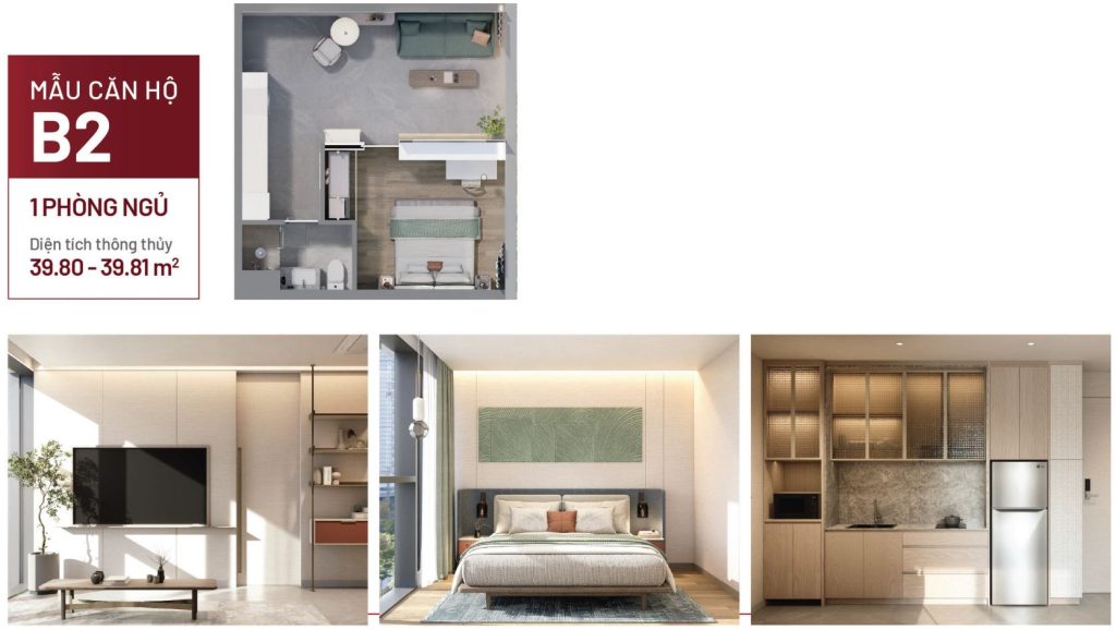 CĂN HỘ 1PN - MẪU B2 M RIVERSIDE